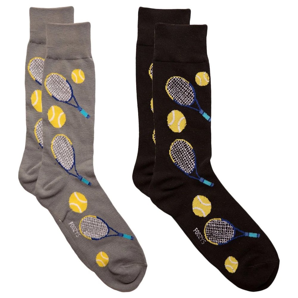 Tennis Racket Balls Sport Ace Fault Set Game Match Fun Sport 2 Pairs Men's Socks